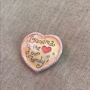 Heart-Shaped Family Brooch